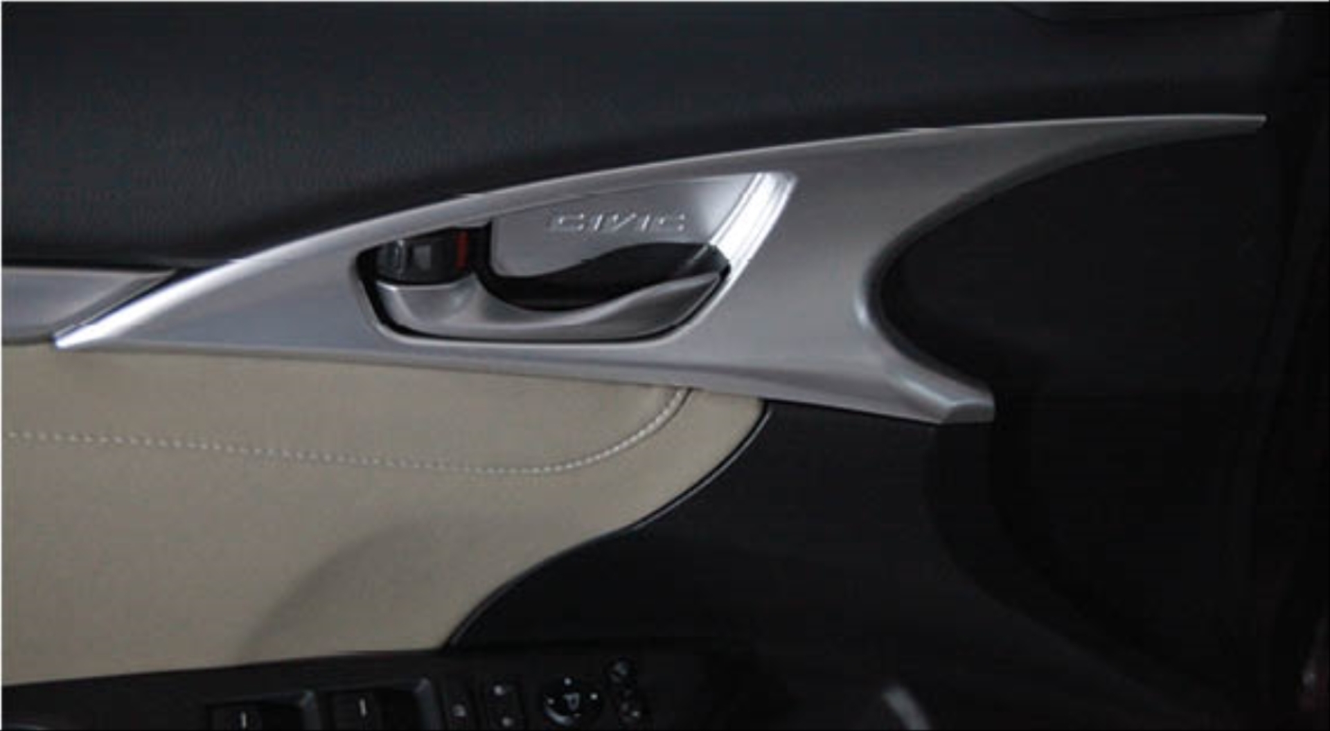 FOR CIVIC 2016-2021  INNER DOOR HANDLE COVER SILVER 