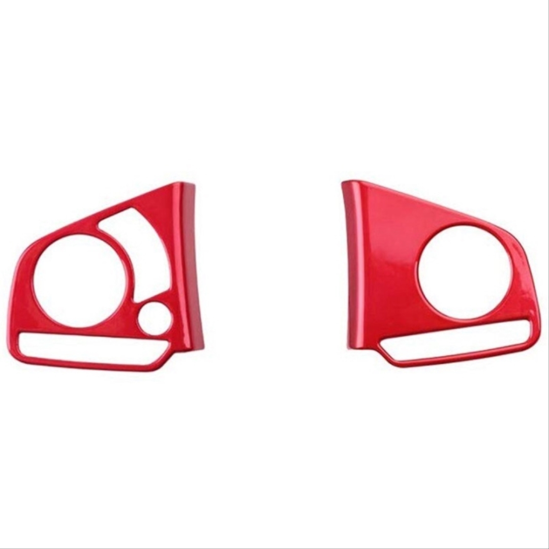 FOR CIVIC 2016-2021  STEERING WHEEL TRIM COVER 2 PCS - RED COLOR 