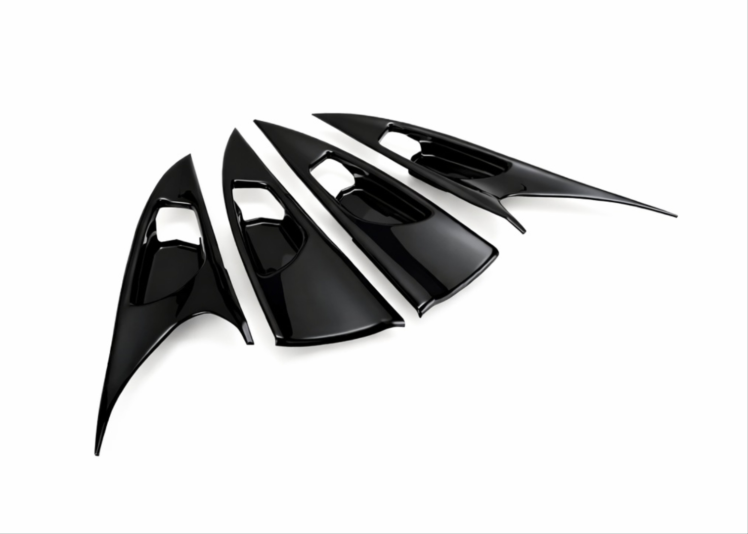 FOR CIVIC 2016-2021  INNER DOOR HANDLE COVER GLOSS BLACK (BRIGHT BLACK)  