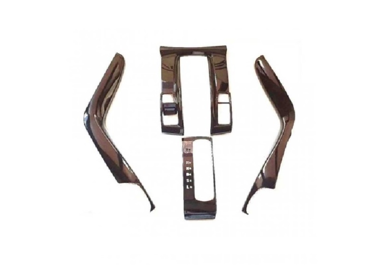  FOR CIVIC 2016-2021  GEAR BOX CENTER CONSOLE TRIM COVER FULL SET - GLOSS BLACK (BRIGHT BLACK)  