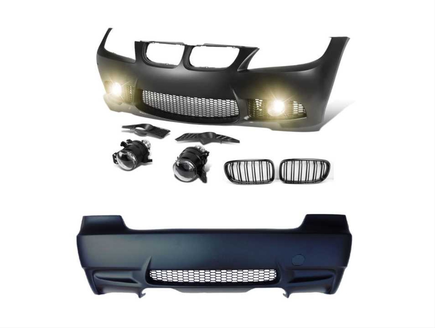 FOR 3 SERIES E90 2005-2008  M3 LOOKING BODY KIT ( FRONT-REAR BUMPER - GRILLE  - FOG LAMP )