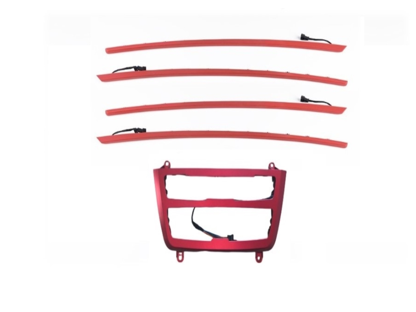 FOR 3 SERIES F30  AMBIENT  SET (AC (CLIMATE)  DASHBOARD AND DOORS ) - RED COLOR  COLOR  