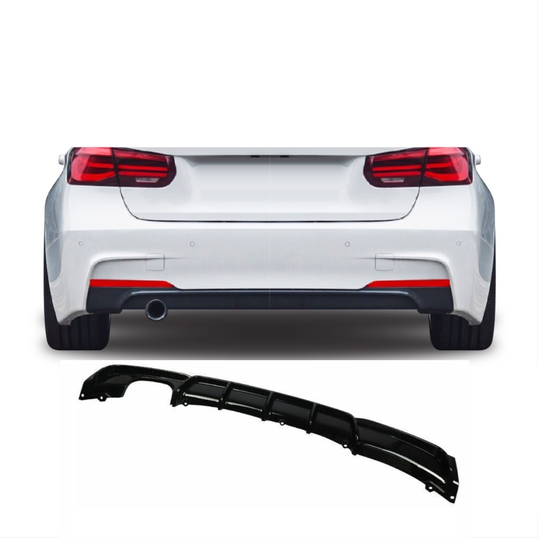 FOR 3 SERIES F30 2012-2018 M DIFFUSER LEFT SINGLE OUTLET   - GLOSS BLACK (BRIGHT BLACK) 