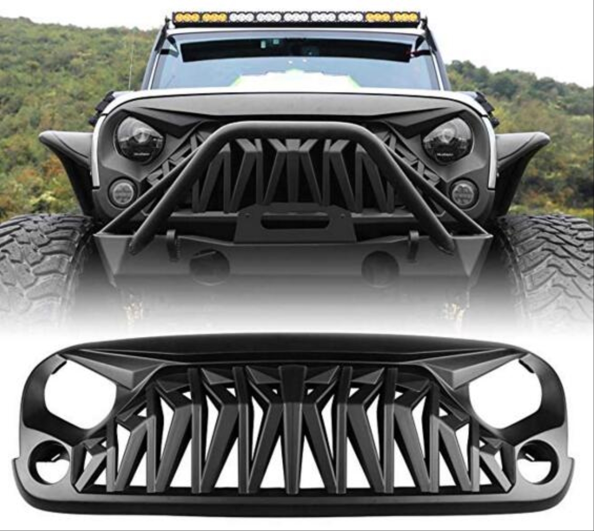  WRANGLER JK 2007-2017  SHARK GRILLE 